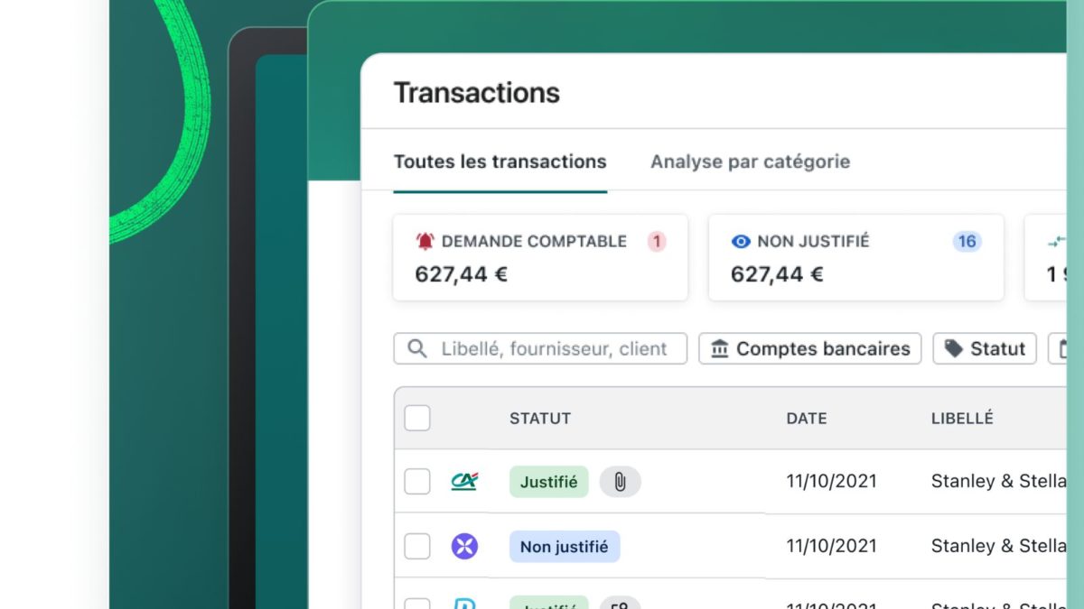 Vue des transactions sur Pennylane